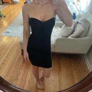 Strapless Herve Leger dress
